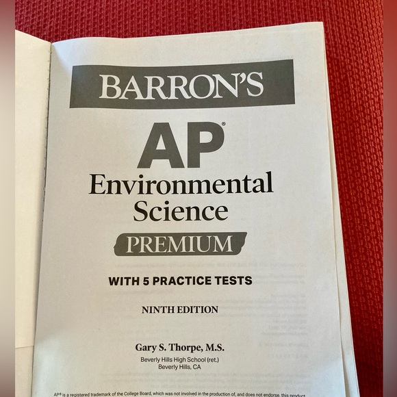 Barron’s AP Environmental Science Premium Test Prep Book - Picture 5 of 9